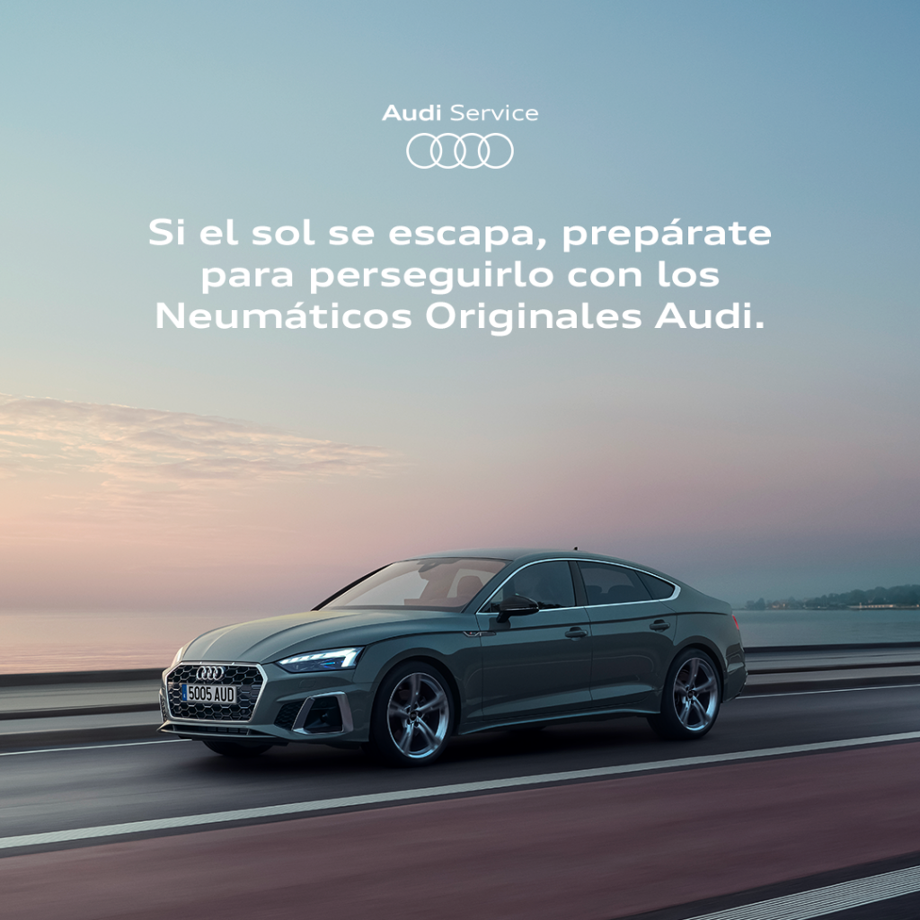 Las vacaciones terminan, pero las aventuras con tu Audi continúan. No te pierdas ninguna con el cambio de Neumáticos Originales Audi. Visita nuestro Servicio Oficial más cercano y consulta condiciones.